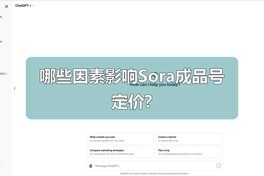 哪些因素影响Sora成品号定价?